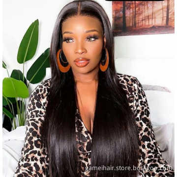 Dyed bleached available Top Quality Raw virgin human hair 13x4 front lace wigs from young girls